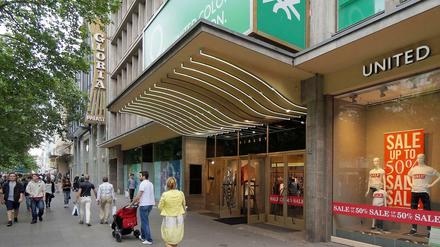 In dem Baudenkmal am Kurfürstendamm 12 verkaufen heute die Modemarken Benetton und Sisley. Man erkennt noch das ehemalige Kinofoyer.