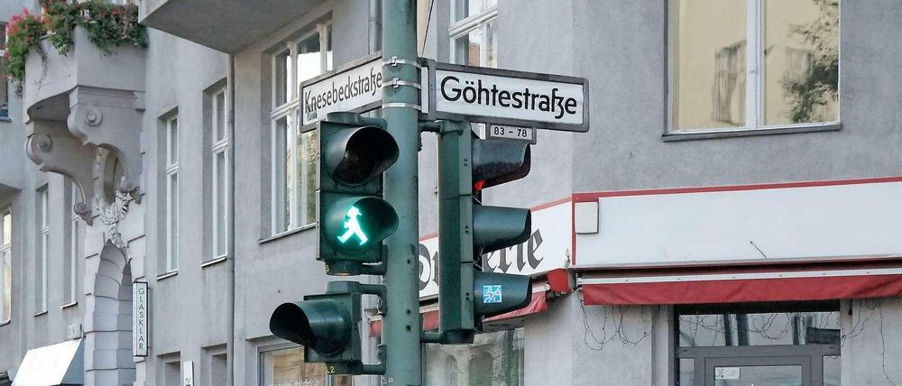 Scherz mit dem Namen des Dichterfürsten: Zwei Tage lang stand „Göhtestraße“ auf Schildern der Charlottenburger Goethestraße.