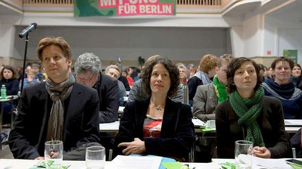 Wollen sich wieder vertragen: Grüne Daniel Wesener, Bettina Jarasch und Ramona Pop. (von links)