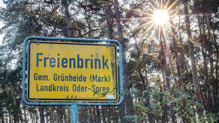 Im Ortsteil Freienbrink der Gemeinde Grünheide soll die Gigafactory entstehen.