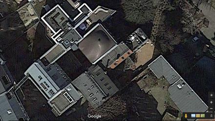 Das Haus von oben in Google Maps.