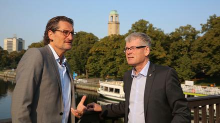 Henning Rußbült (l.) wollte Helmut Kleebank als Spandauer Bürgermeister beerben. Nun tritt er nicht an.