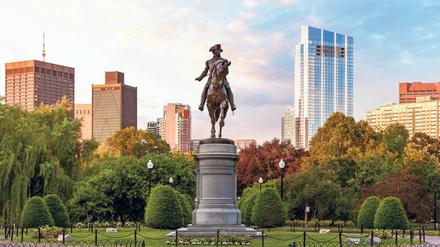 Die George-Washington-Statue im Zentrum von Boston.