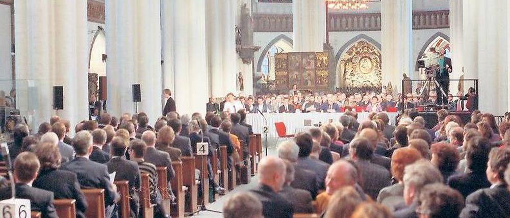 Am 11. Januar 1991 trat das erste Gesamtberliner Abgeordnetenhaus nach der Wiedervereinigung in der Nikolaikirche zusammen.