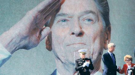 Überlebensgroß. In den USA wurde Ronald Reagan am Wochenende vielfach geehrt.