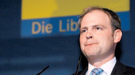 Richtig böse. Der frisch gekürte FDP-Spitzenkandidat Christoph Meyer.