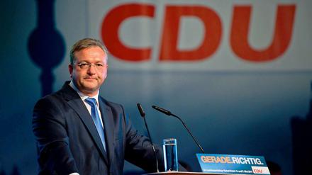 CDU-Spitzenkandidat Frank Henkel hofft auf einen Aufschwung für Berlin und seine Hauptstadt-CDU.
