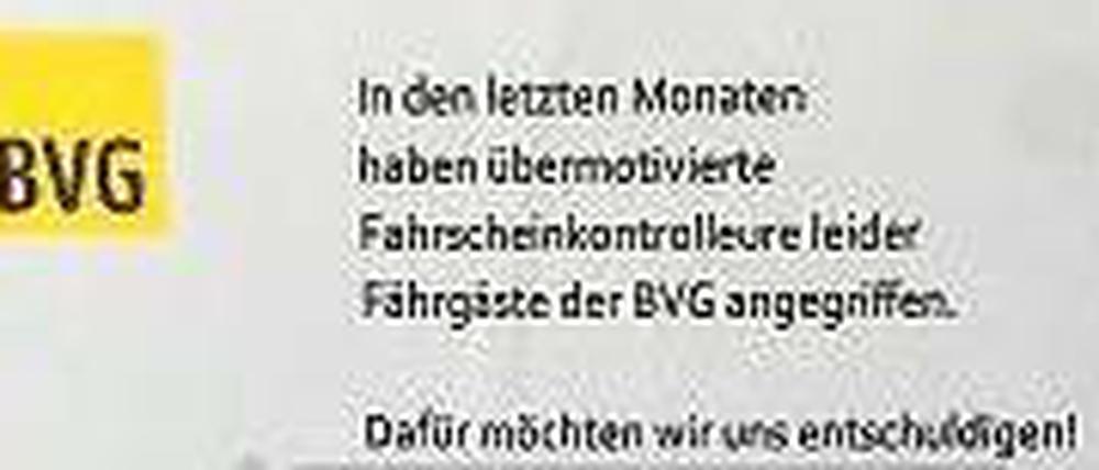 Gefälschte Plakate. Die BVG verdächtigt die linke Szene als Urheber. 