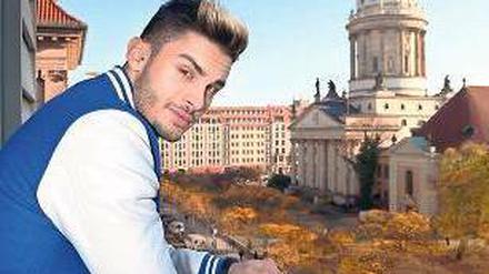 Fast wie Paris. Der französische Sänger Giabiconi staunt über Berlin. Foto: Eventpress