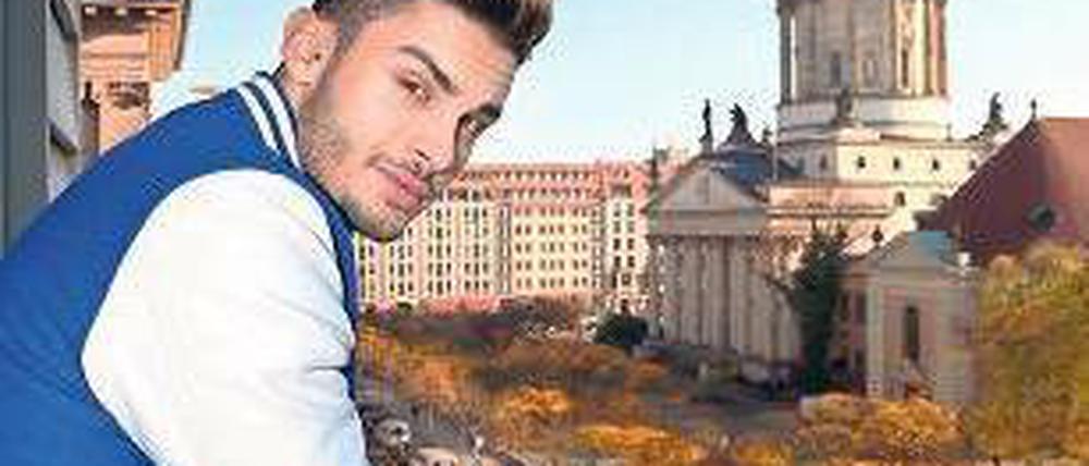 Fast wie Paris. Der französische Sänger Giabiconi staunt über Berlin. Foto: Eventpress