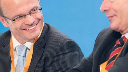 Spitzentreffen. Michael Schierack ist der vierte CDU-Chef nach der Ära von Jörg Schönbohm. Foto: dapd