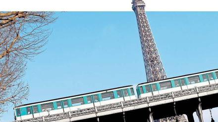 Schöner Zug. Die Metro gehört zu Paris wie die S-Bahn zu Berlin. Unter diesem Gesichtspunkt passen beide schon mal ganz gut zusammen. Fragt sich nur, ob der französische Staatskonzern RATP besser als die Deutsche Bahn arbeitet. Foto: AFP
