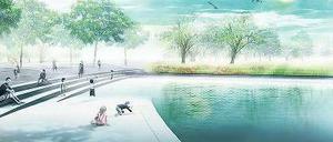 Mit allen Wassern. Die Bauarbeiten für das künstliche Gewässer auf der Tempelhofer Freiheit werden bald beginnen.  Ein Badesee soll laut Senat nicht entstehen. 