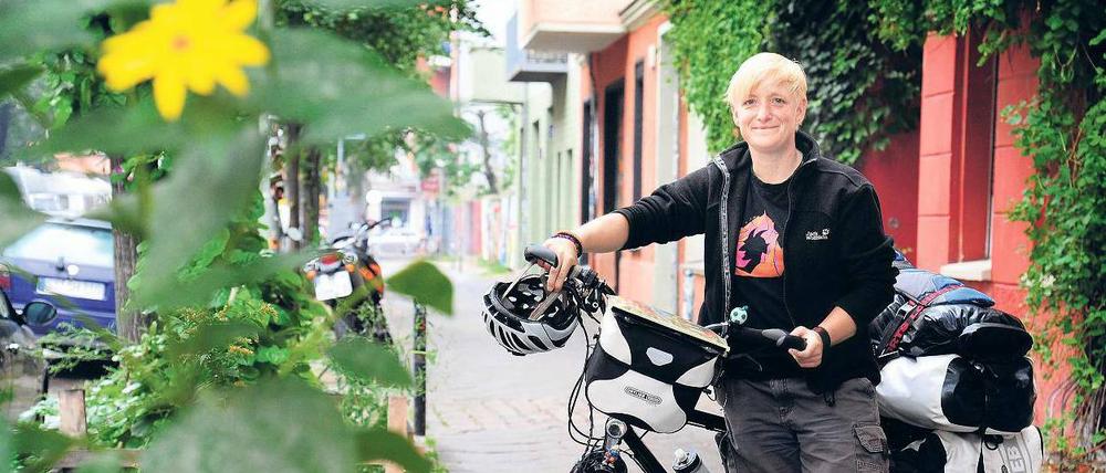 Ilka Schaumberg ist bereits 7000 Kilometer mit dem Fahrrad durch ganz Deutschland gefahren. 