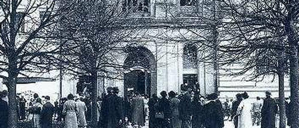 Die alte Potsdamer Synagoge wurde im Weltkrieg zerstört. 
