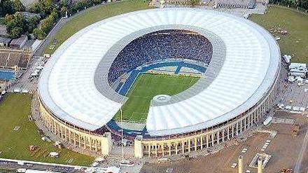 Das Schmuckstück. Berlin wirbt damit, dass viele Sportstätten schon vorhanden sind - vor allem natürlich das Olympiastadion. 