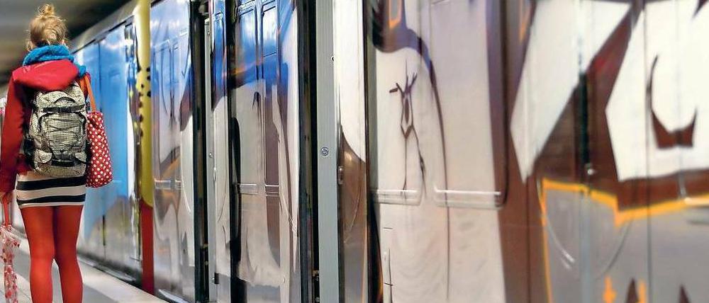 Sicherheit bei der Deutschen Bahn umfasst auch Graffiti an den Zügen – im Jahr 2014 wurden bundesweit rund 260 Sprayer auf frischer Tat ertappt.