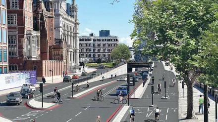 Große Bandbreite. Auf eigenen „Autobahnen“ sollen Radfahrer künftig durch die Acht-Millionen-Metropole rollen. Das kostet viel Geld, macht aber Sinn, findet Londons Radbeauftragter. 