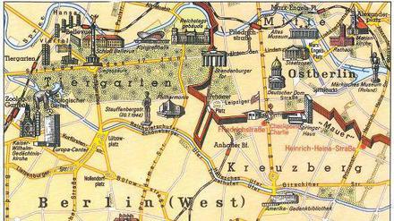 Geteilte Stadt. Dieser Plan von 1968 stammt aus dem Westermann-Schulatlas. 