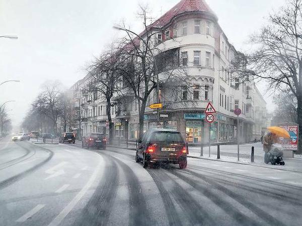 Schnee - das war mal. Wie hier am 20. Dezember 2014 in der Wollankstraße in Pankow. 