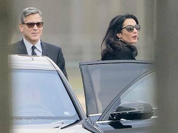 Schwer zu finden. George und Amal Clooney sind gerade in der Stadt. Nur wo genau, weiß offenbar niemand so recht. 