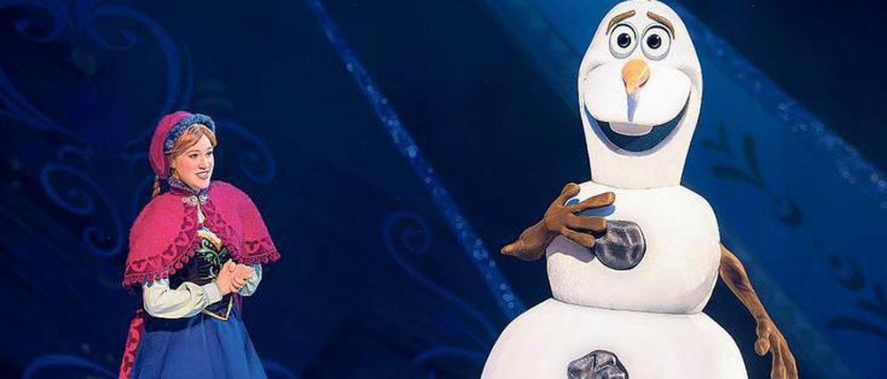 Disneys neue Lieblingsfiguren. Elsa, die Eiskönigin und Schneemann Olaf begeistern die Kinder