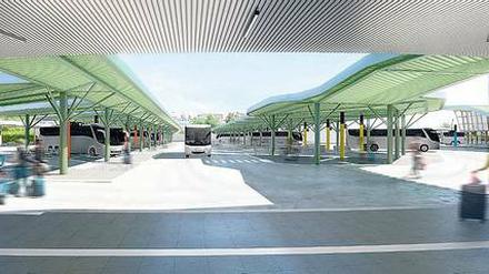 Wohlbedacht. Am Zentralen Omnibusbahnhof am Messedamm soll alles effizienter, heller und komfortabler werden.