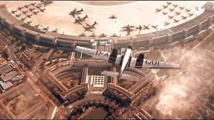 Der Flughafen Tempelhof taucht in der Vorgeschichte der Spiele auf. 1934 gab es diesen Flughafen aber noch gar nicht