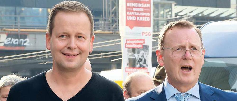 Vorbild Ramelow. Ob es auch Berlins Spitzen-Linker Klaus Lederer (l.) einst zum Regierungschef schafft?