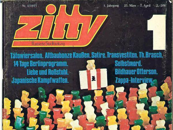 Erstes „Zitty“-Cover mit Themen wie „Liebe und Rollstuhl“, „Altbaubonze Kaußen“ und „Japanische Kampfwaffen“