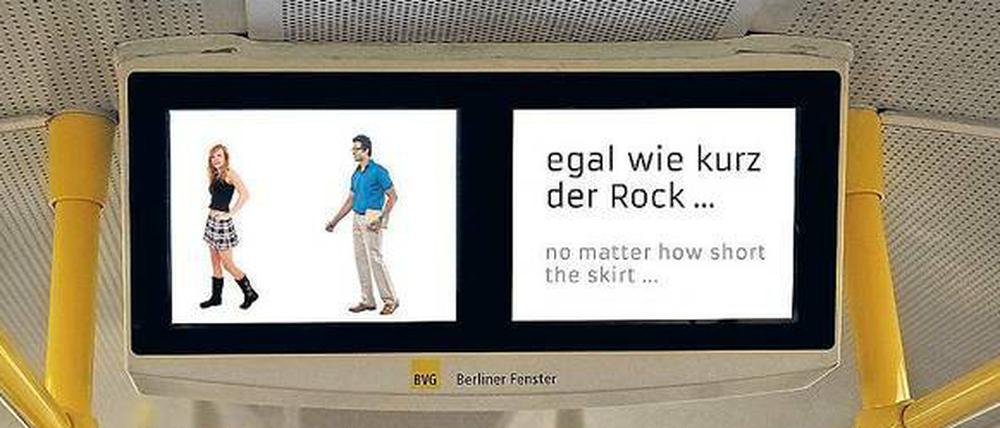 Klare Zeichen: Die Kampagne gegen Übergriffe im U-Bahn-Fernsehen. 