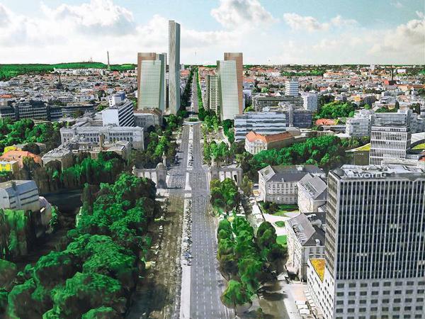 Schaut auf diesen Platz. So sieht die Vision des Architekten Helmut Jahn für den Ernst-Reuter-Platz aus.