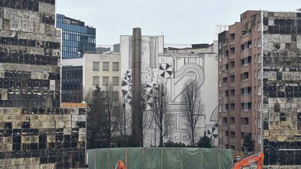 Entwurf für Berlin. Der damalige Tagesspiegel-Feuilleton-Chef Heinz Ohff entschied 1976 über die Gestaltung der Wand mit.