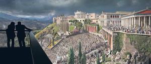 Szenen einer Stadt. Das neue Pergamonpanorama wird den Alltag der antiken Metropole noch realistischer zeigen als sein Vorgänger von 2011. 