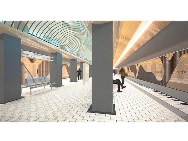 So soll der U-Bahnhof in Zukunft mal aussehen. 