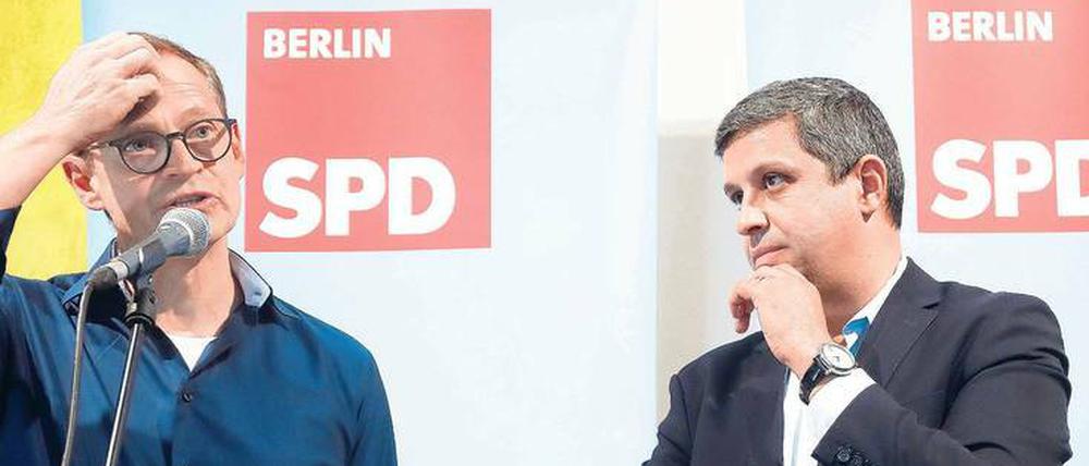 Etwas ratlos. In Berlin liegt die SPD inzwischen hinter Linken (19,8 Prozent) und Grünen (18,6 Prozent).