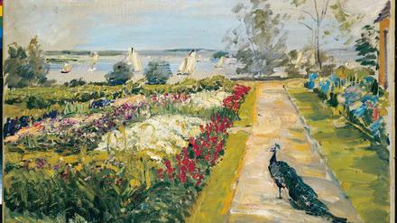 Blumengarten mit Blick vom Gutshaus zur Havel: Max Slevogt malte dieses Bild im Jahre 1912. 