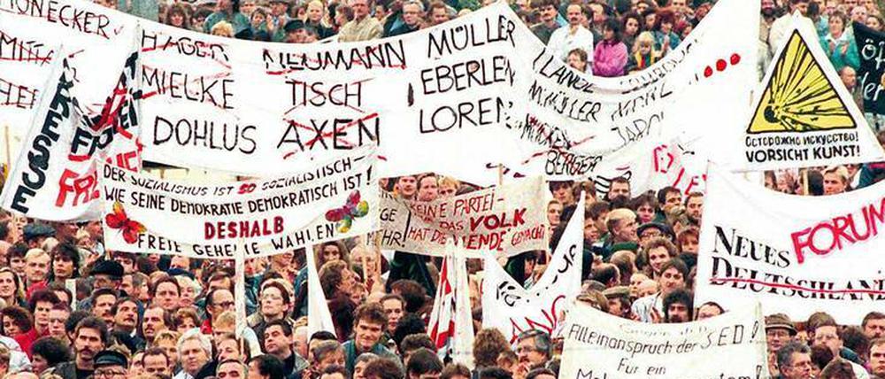 Zwischen 250.000 und 500.000 Demonstranten, vielleicht auch mehr, versammelten sich vor 30 Jahren auf dem Alexanderplatz.   