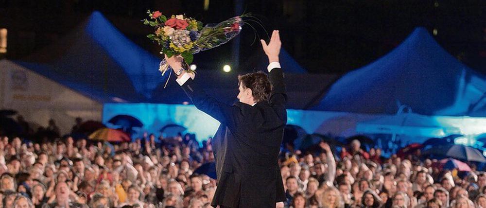 Danke für die Blumen. Für Udo Jürgens war der Auftritt 2005 der Höhepunkt seiner Tournee.