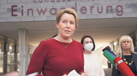 Zuversichtlich: Berlins Regierende Bürgermeisterin Franziska Giffey (SPD) ist davon überzeugt, dass das Landesamt für Einwanderung den kommenden Aufgaben gewachsen ist.