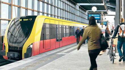 So könnte die Berliner S-Bahn in Zukunft von Außen aussehen. 