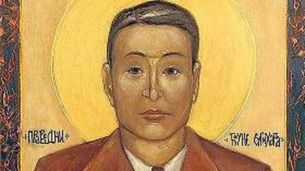Japans Schindler. Chiune Sugihara, der zur Orthodoxie konvertierte Judenretter: als Ikonen-Heiliger, gemalt von Pavlo Sergeyevitch. 