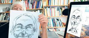 Der Karikaturist Klaus Stuttmann mit einem Selbstporträt.