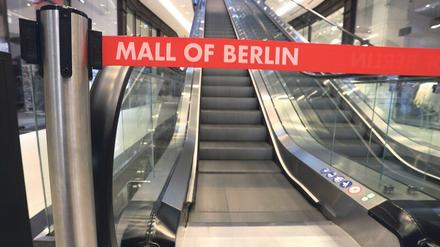Im Einkaufscenter Mall of Berlin haben aufgrund der Coronakrise nur noch die Lebensmittelmärkte offen.