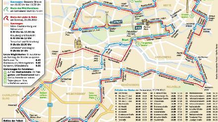 Hier geht's lang. Die Strecke des 37. Berlin-Marathon im Detail.
