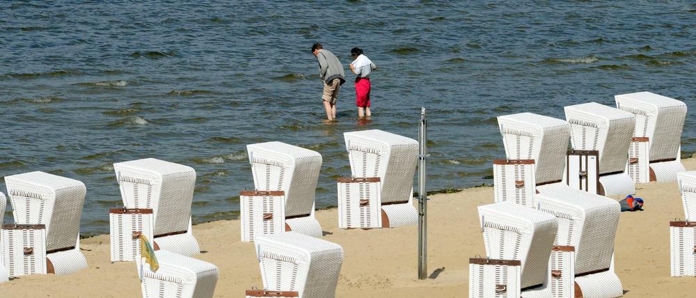 Das Strandbad Wannsee ist auch unter 25 Grad gut genießbar.