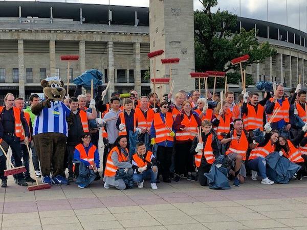 Hertha-Fans beim Aktionstag am Olympiastadion.