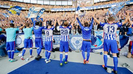 Nach dem 3:0 gegen der Hamburger SV hatten die Hertha und ihre Fans mal wieder richtig was zu feiern.