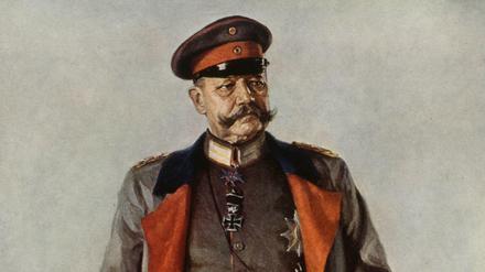 Das Gemälde von Walter Petersen zeigt den Paul von Hindenburg als Generalfeldmarschall.  