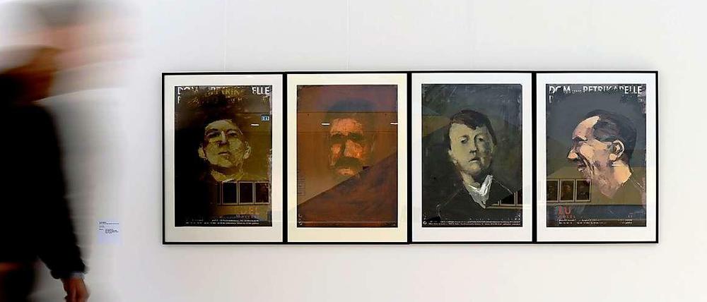 Aufreger. Die Ausstellung im Potsdamer Landtag, in der neben Porträts von ehrenwerten Persönlichkeiten auch Bilder von Verbrechern wie Goebbels hängen, steht in der Kritik.